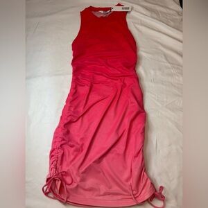 BB Dakota Pink to Coral Ombre Midi Dress
